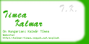 timea kalmar business card